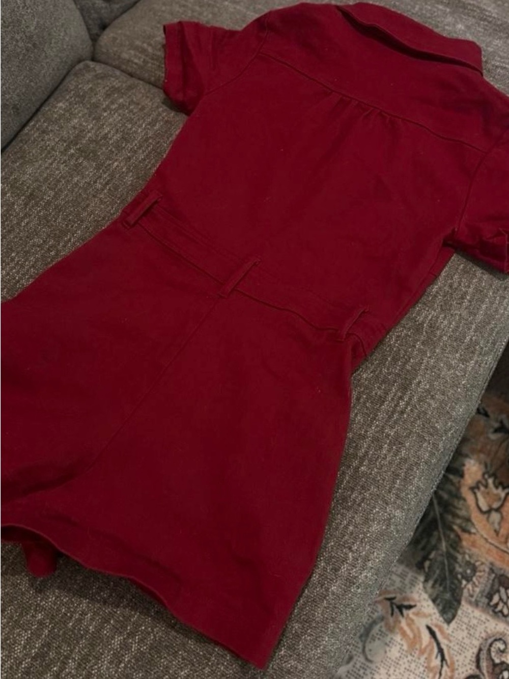 Day and Moon Let’s Go Romper in maroon. - Picture 2 of 7